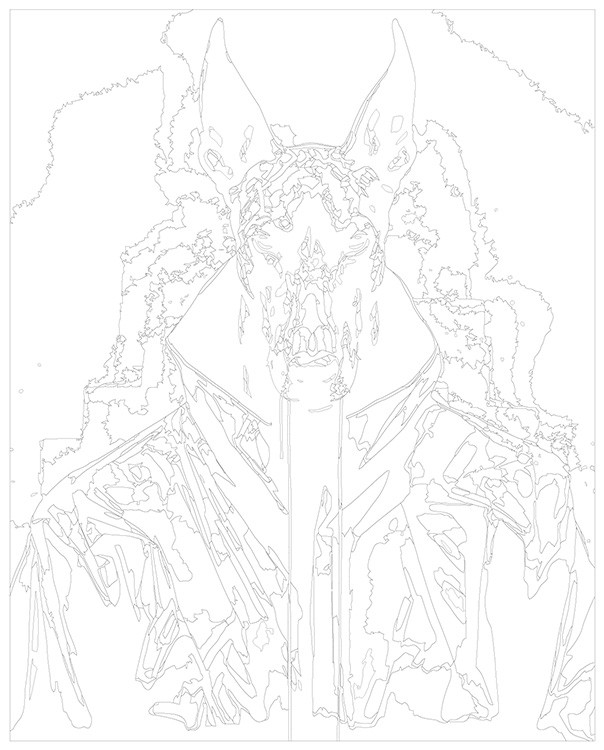 Картина по номерам «Черная собака доберман в куртке» — картинка 3