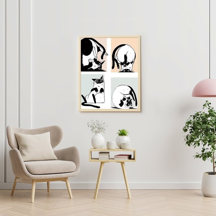 Картина по номерам «Мемчики. Неуклюжая кошка» — картинка 4