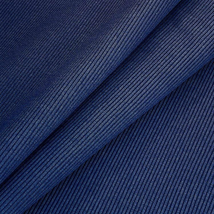 Ткань трикотаж Кашкорсе с лайкрой, 15 м, ширина 120 см, цвет: индиго, TBY — картинка 2