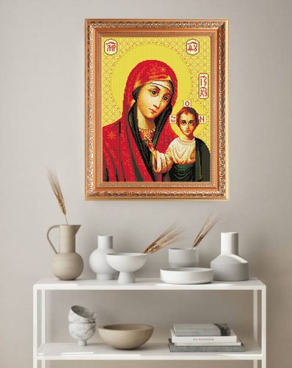 Алмазная вышивка «Икона Казанская» — картинка 6