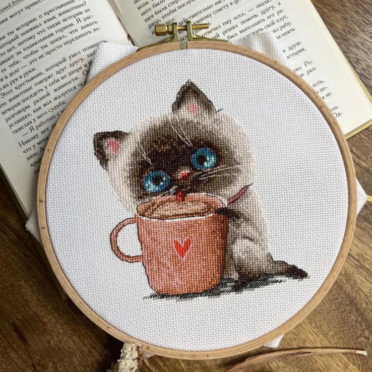 Набор для вышивания «Кофеманы. Котик» — картинка 4