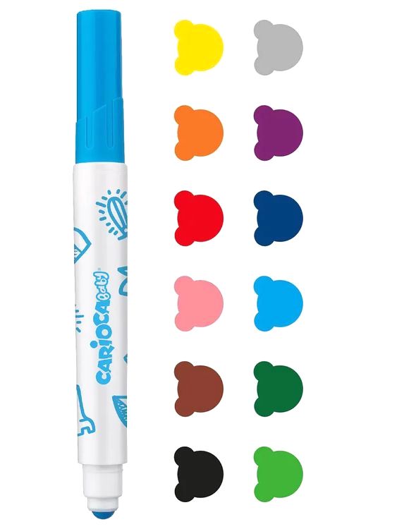 Фломастеры утолщенные Baby 2+, 12 цв., Carioca — картинка 2