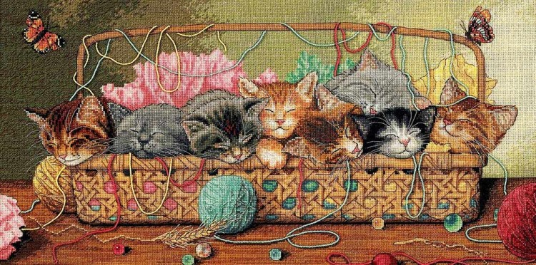 Набор для вышивания «Новорожденные котята»