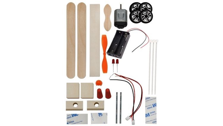 Деревянный конструктор с мотором «Самолет со светом» — картинка 3