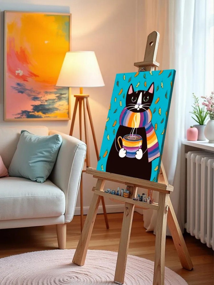 Картина по номерам «Осенний кот» — картинка 10