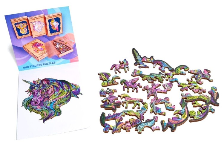 Деревянный пазл Wood Trick «Единорог: Фиолетовый Ветер» — картинка 3
