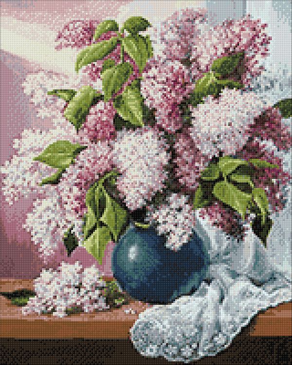 Алмазная вышивка «Свежая сирень» — картинка 3