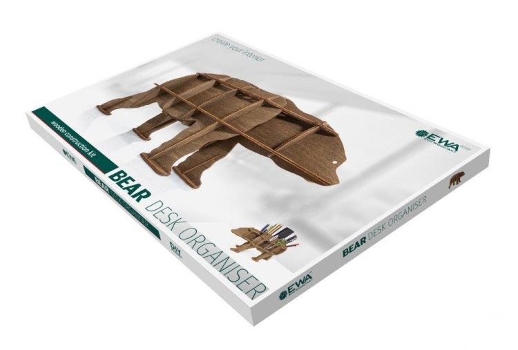 Конструктор из дерева «Настольный органайзер Медведь коричневый», Eco Wood Art — картинка 4
