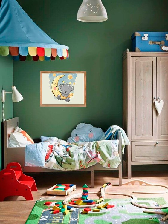 Картина по номерам «Мишутка на луне» — картинка 6