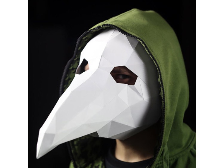 Бумажная модель для склеивания маска «Чумной Доктор» — картинка 2