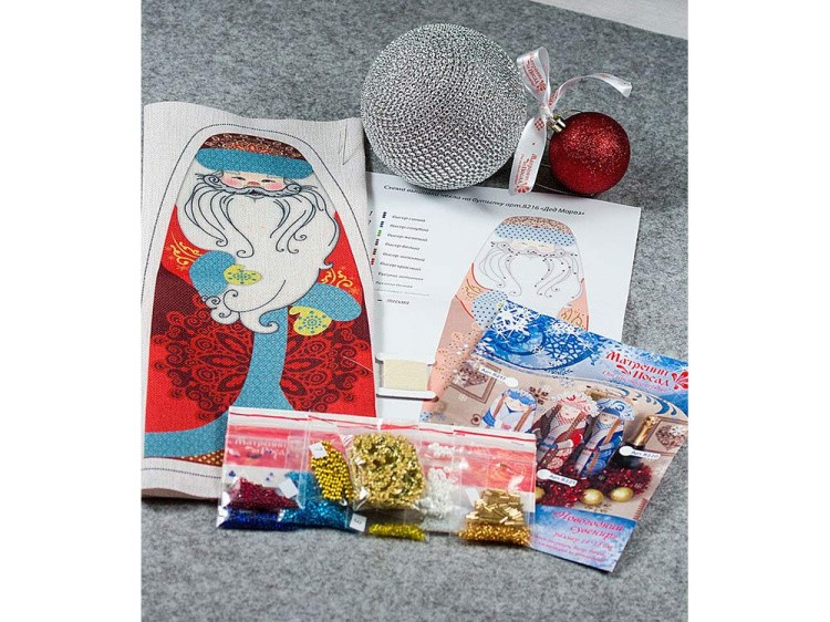 Набор для вышивания «Чехол на бутылку. Дед Мороз» — картинка 2