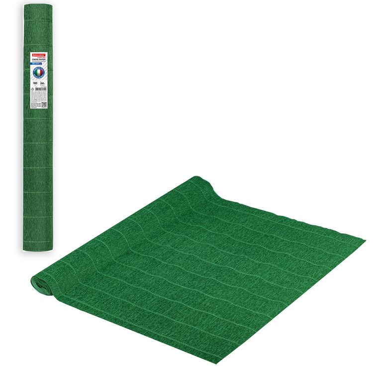 Бумага гофрированная Fiore 180 г/м2, темно-зеленая (561), 50х250 см, Brauberg