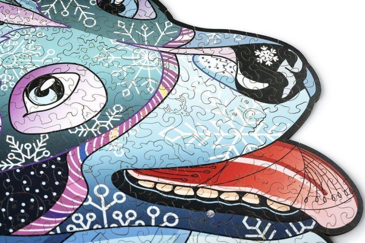 Деревянный пазл Wood Trick «Храбрый Хаски», с кристаллами Swarovski ® — картинка 4