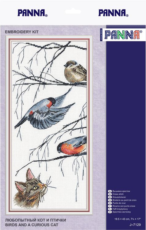 Набор для вышивания «Любопытный кот и птички» — картинка 2