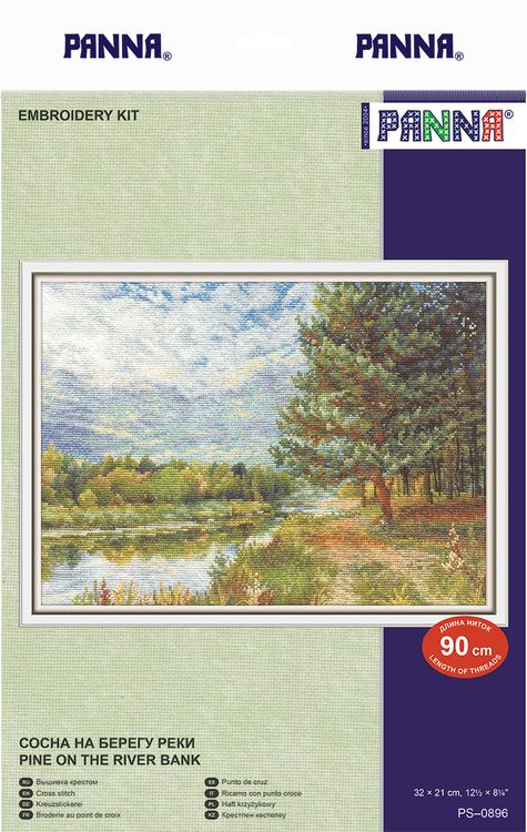 Набор для вышивания «Сосна на берегу реки» — картинка 2