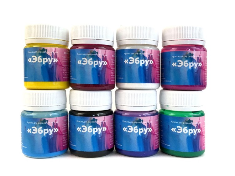 Набор для эбру «Модерн», 8 цветов, Mimi — картинка 6