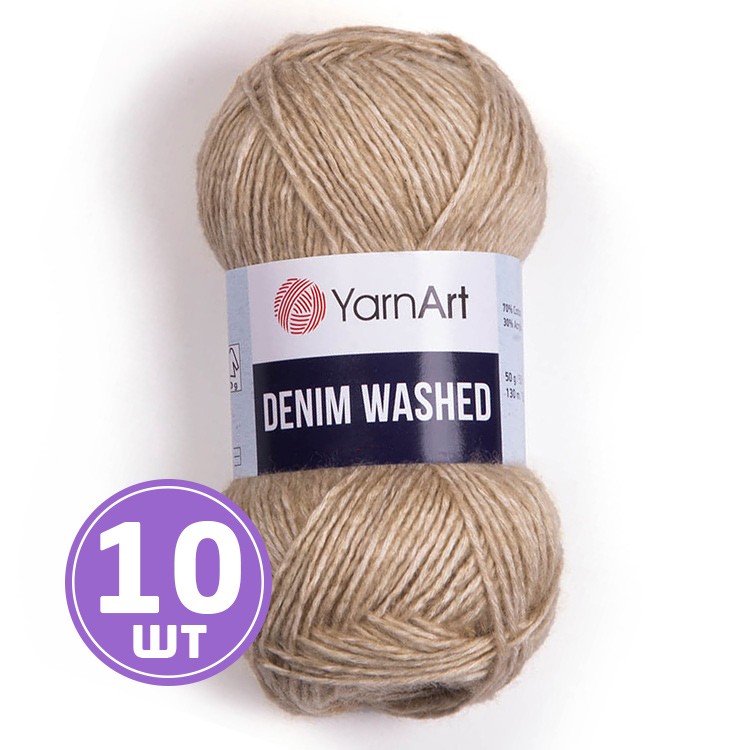 Пряжа YarnArt Denim Washed2 (Деним вошд 2) (914), меланж льняной, 10 шт. по 50 г