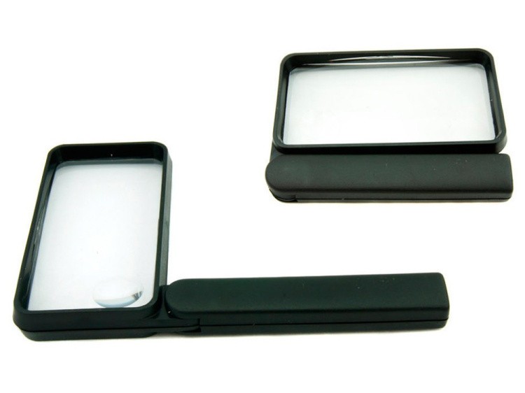 Лупа с двумя линзами, складной ручкой, увеличение Х2, Х4, Gamma — картинка 3