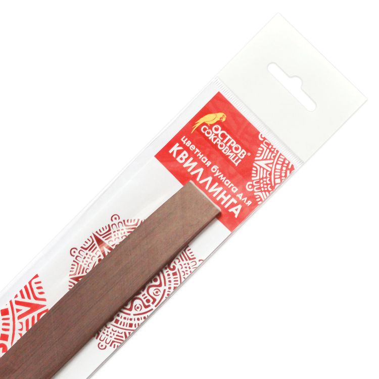 Бумага для квиллинга коричневая, 125 полос, 3 мм х 300 мм, 130 г/м2, ОСТРОВ СОКРОВИЩ — картинка 2