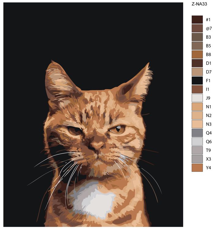 Картина по номерам «Дерзкий кот» — картинка 2