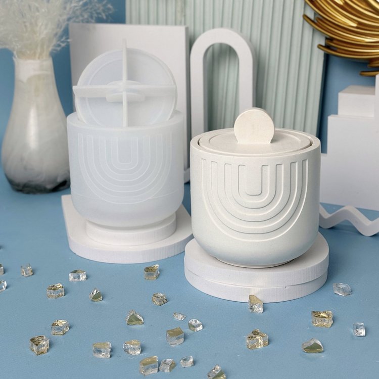 Силиконовый молд - Контейнер/банка для свечей, d9x8см, 1 шт. — картинка 3