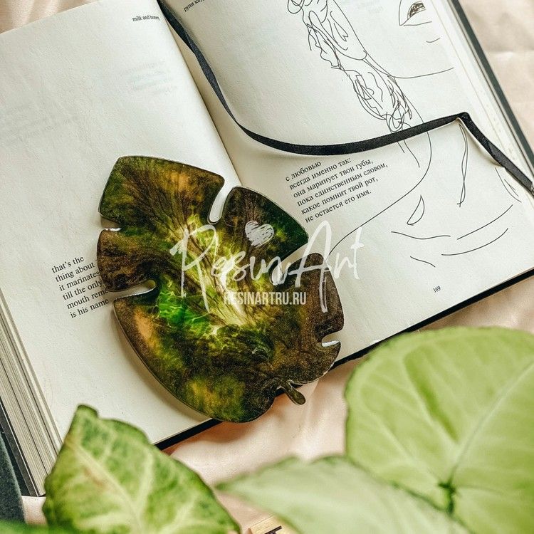 Подстаканник Лист монстеры №1 - Силиконовый молд, ResinArt — картинка 2