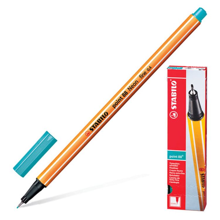 Ручка капиллярная (линер) STABILO «Рoint 88», голубовато-бирюзовая