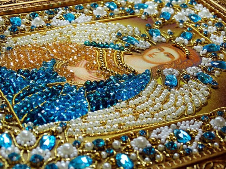 Набор вышивки хрустальными камнями «Ангел Хранитель» (золото) — картинка 10