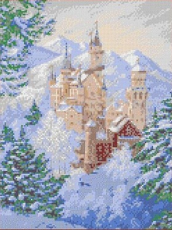 Рисунок на ткани «Зимний замок»