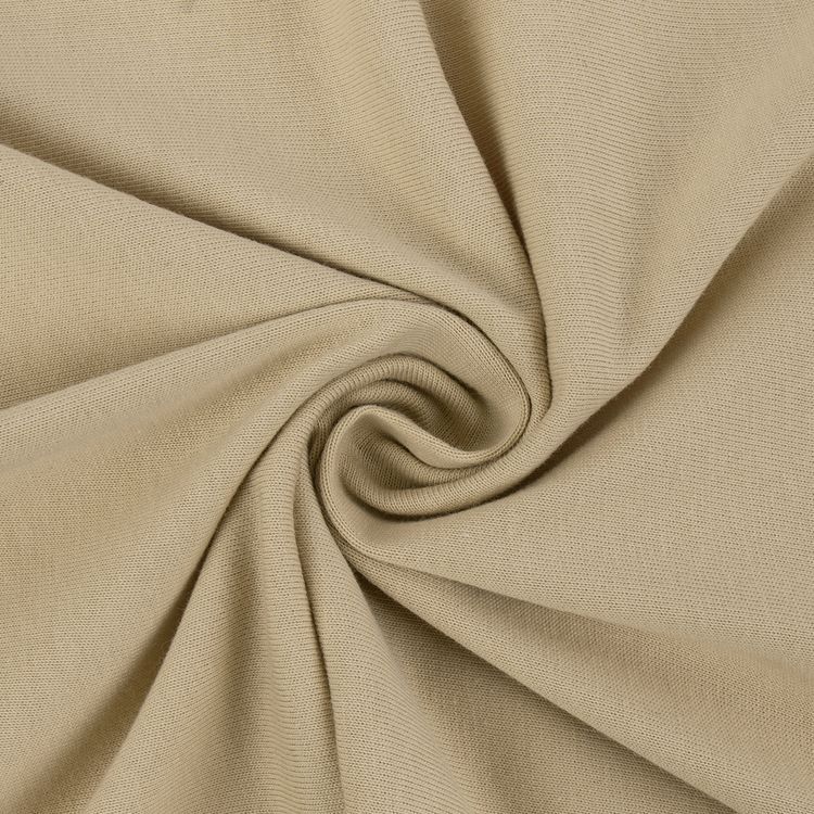 Трикотаж кукольный, 50x155 см, 225 г/м2, 100% хлопок, цвет: №07 серый/бежевый, Peppy — картинка 2