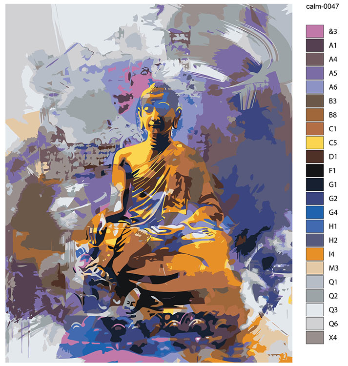 Картина по номерам «Религия, буддийская тематика: Будда арт» — картинка 2