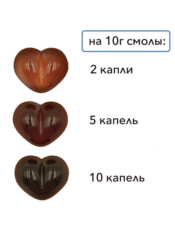 Прозрачный тонер для эпоксидной смолы Тигровый глаз, 10 мл — картинка 2