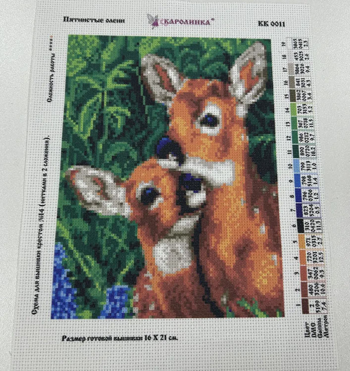 Рисунок на канве «Пятнистые олени» — картинка 2