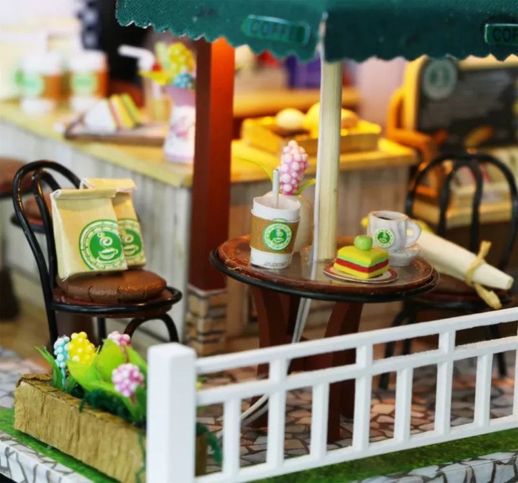 Миниатюрная сборная модель (румбокс) «Кофейня Coffee Time» — картинка 5