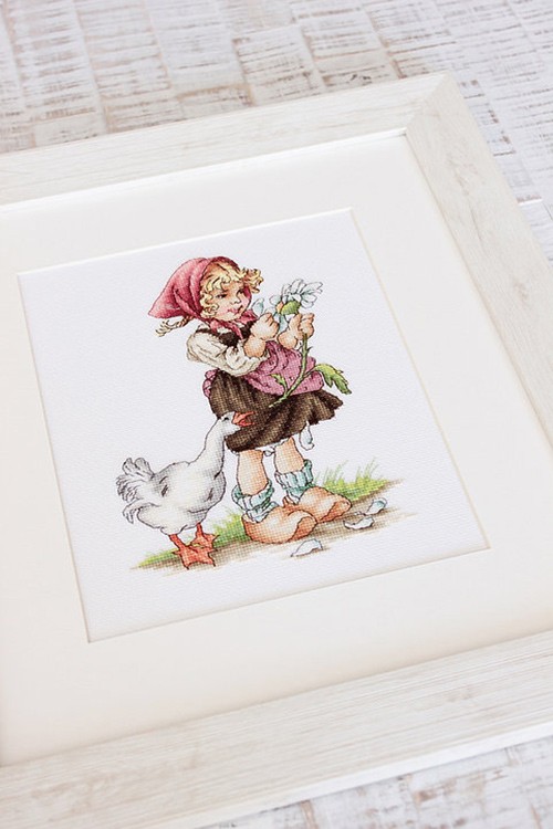 Набор для вышивания «Девочка с гусем» — картинка 4