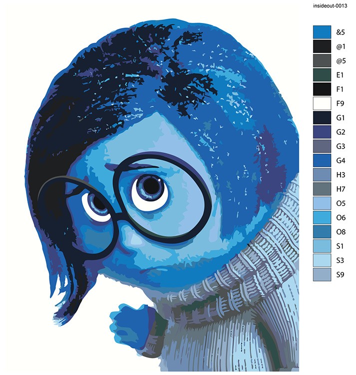 Картина по номерам «Головоломка 2: Печаль, мультики 40x50» — картинка 2