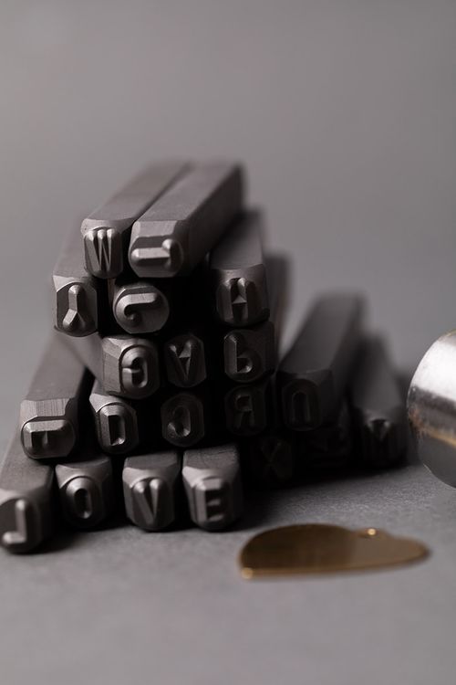 Набор штампов для чеканки по металлу «Английский алфавит», 4 мм, Промысел — картинка 2