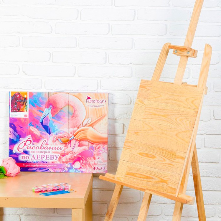 Картина по номерам по дереву Flamingo «Тигр (полигональный стиль)» — картинка 5