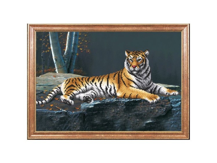 Рисунок на ткани «Ночной тигр»