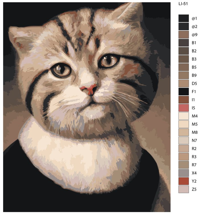 Картина по номерам «Аристократичный кот» — картинка 2