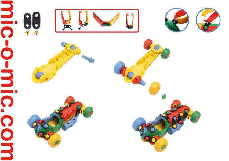 Конструктор Mic-o-mic «Машинка гоночная» — картинка 3