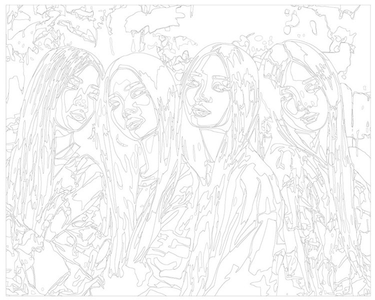 Картина по номерам «Группа BlackPink Блэк Пинк: Джису, Дженни, Роза и Лиса 5» — картинка 3