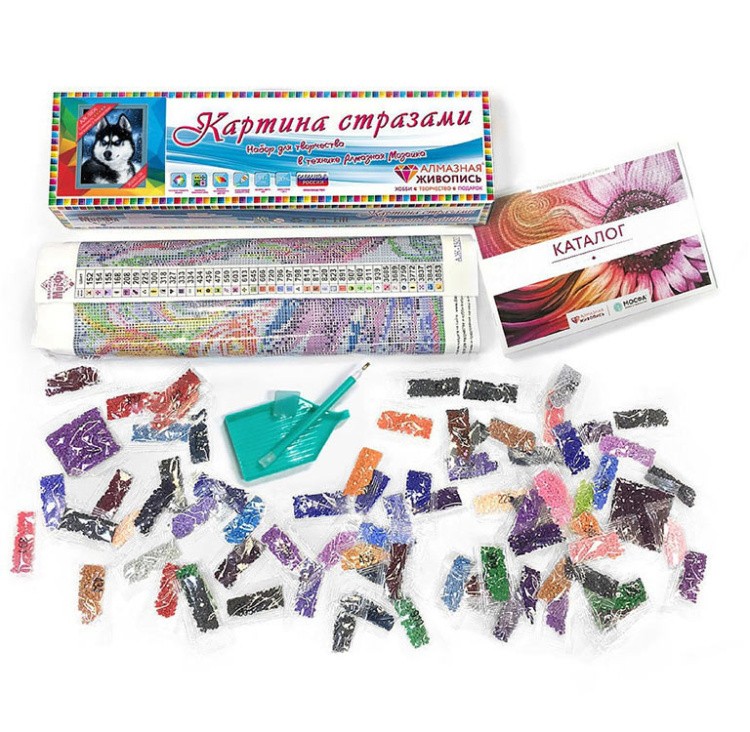 Алмазная вышивка «Хаски в снегу» — картинка 3