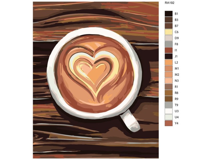 Картина по номерам «Романтический кофе» — картинка 2