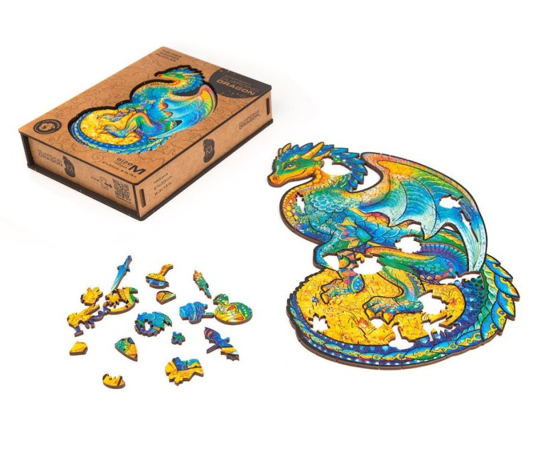 Деревянный пазл Unidragon «Оберегающий Дракон», размер M (А4) — картинка 12