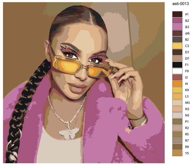 Картина по номерам «Российская певица Анна Асти Anna Asti 13» — картинка 2