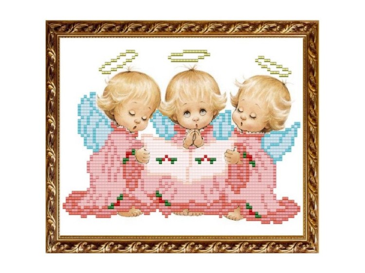 Рисунок на ткани «Три ангелочка»