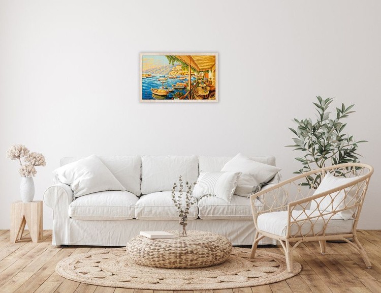 Алмазная вышивка «Кафе у причала» — картинка 3