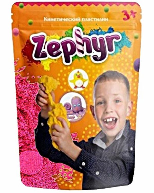 Кинетический пластилин Лепа «Zephyr» розовый 0,3 кг (Дой-пак) — картинка 2