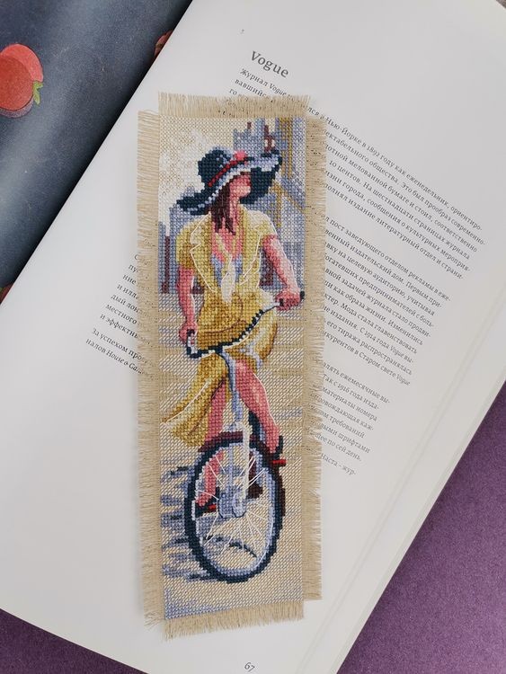 Набор для вышивания «Леди на велосипеде» — картинка 2